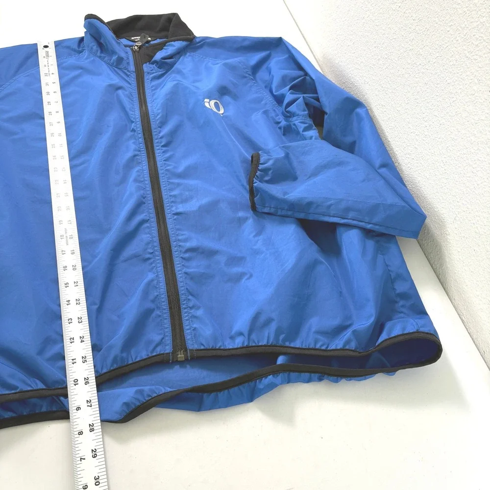Pearl Izumi Cycling Windbreaker Jacket Mens XL Blue Reflective Full Zip Vintage